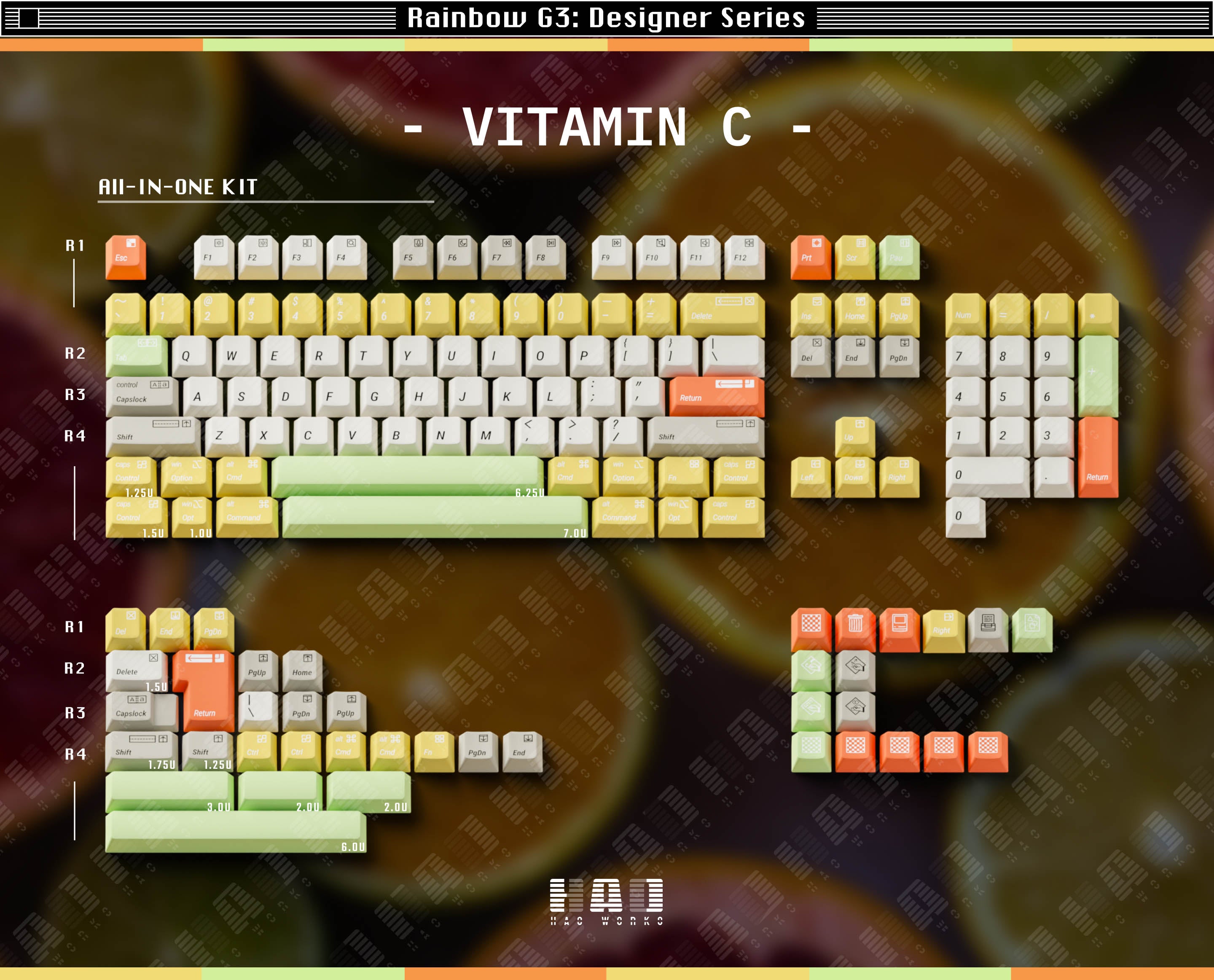 Vitamin_C ABS Cherry Profile Keycaps