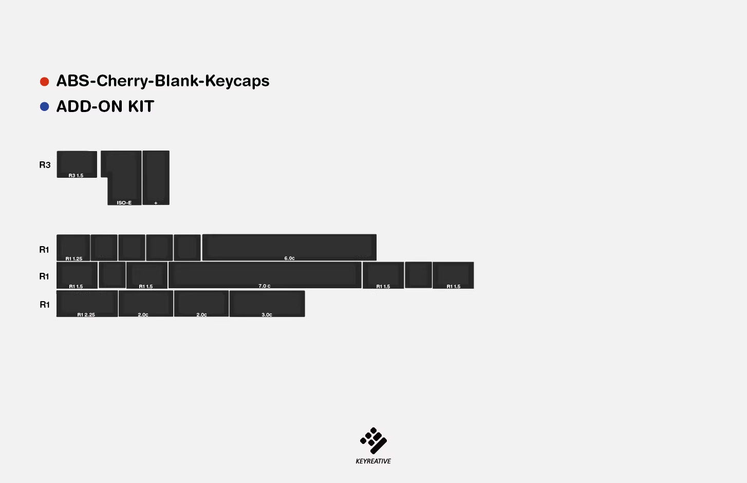 ABS Cherry Profile Blank Keycaps