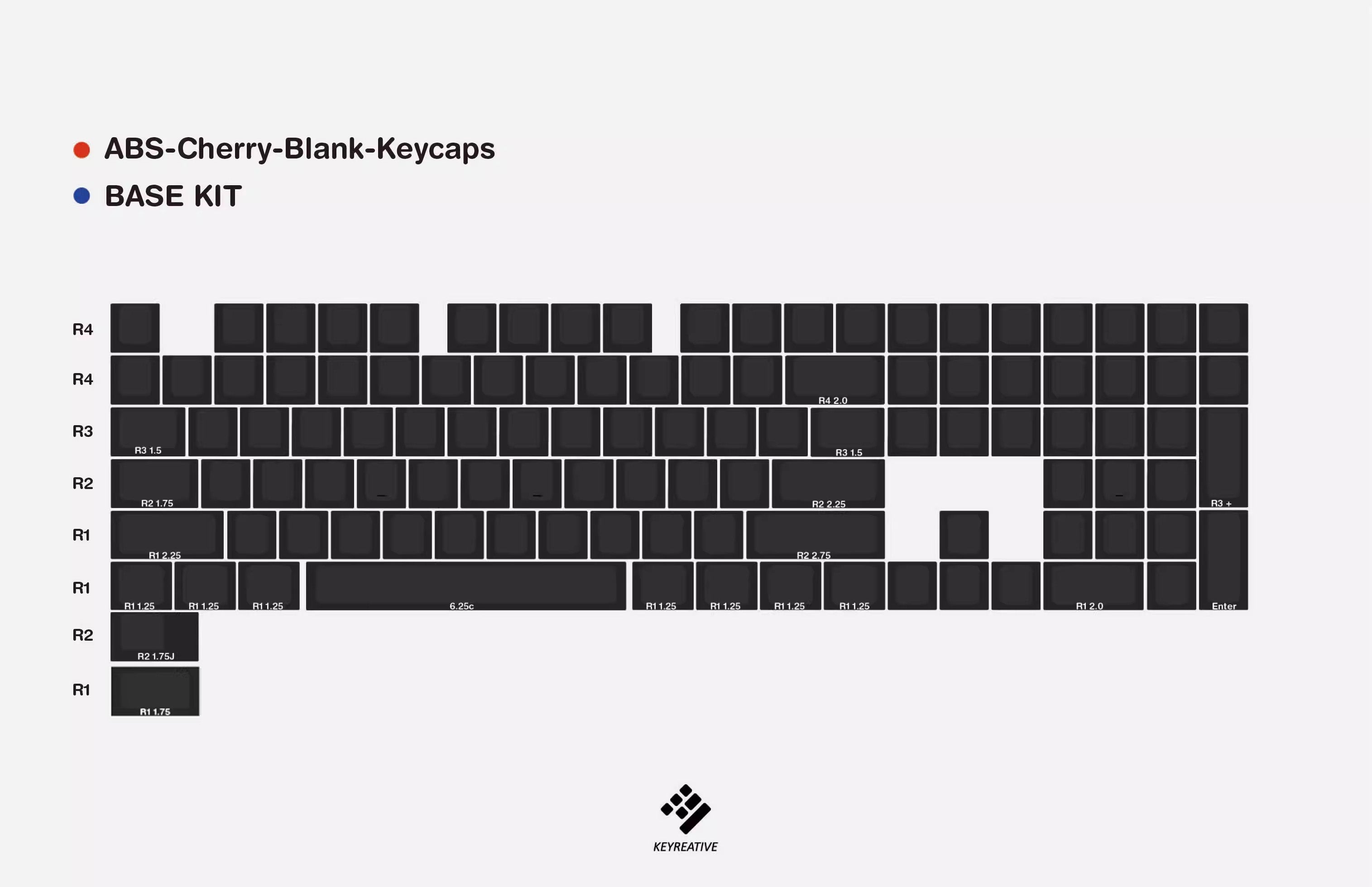 ABS Cherry Profile Blank Keycaps