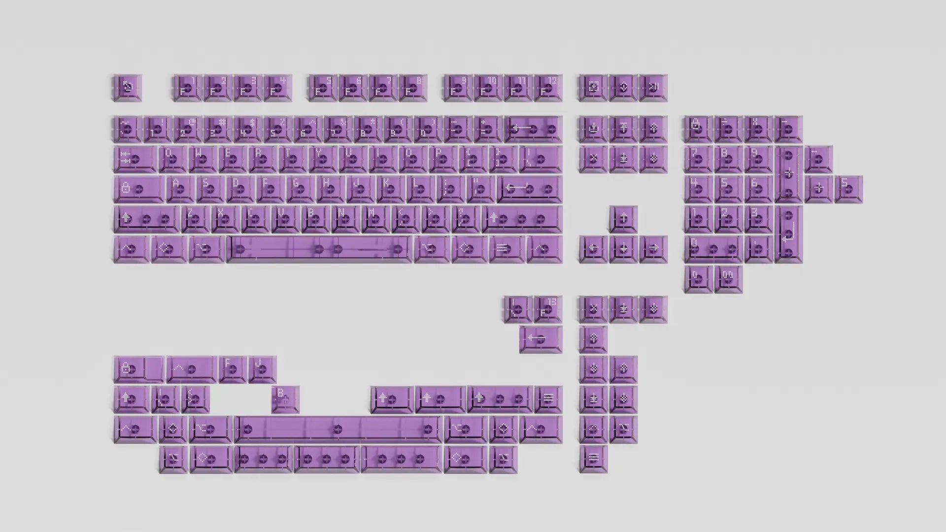 Asimov Cherry Profile Transparent Atomic Keycaps