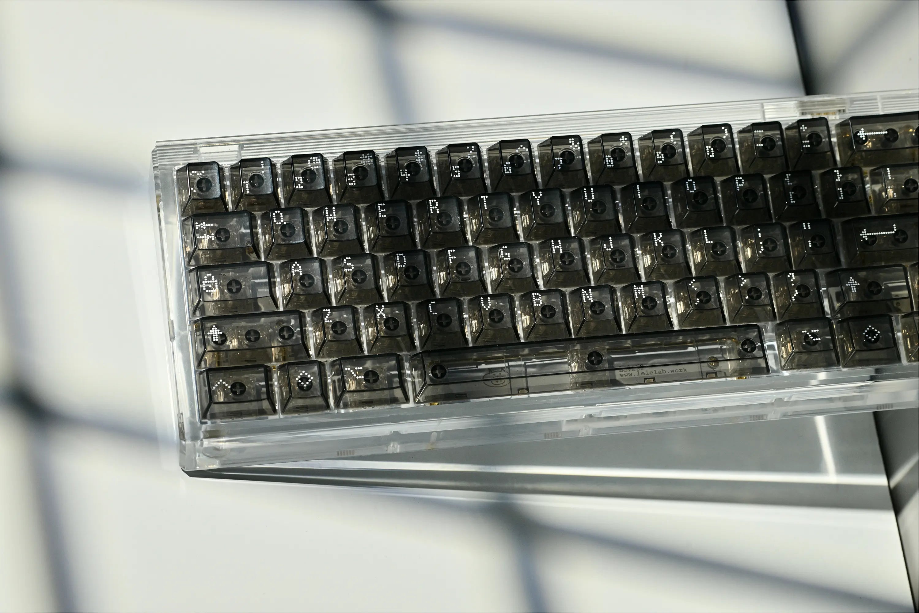 Asimov Cherry Profile Transparent Black Keycaps