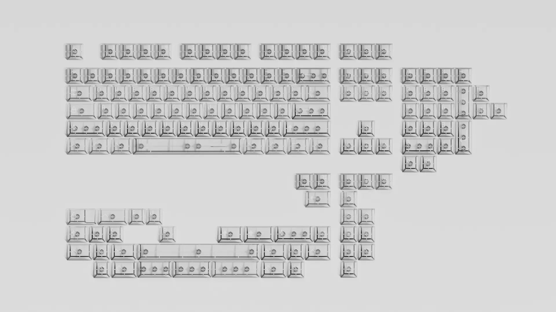 Asimov Cherry Profile Transparent Keycaps