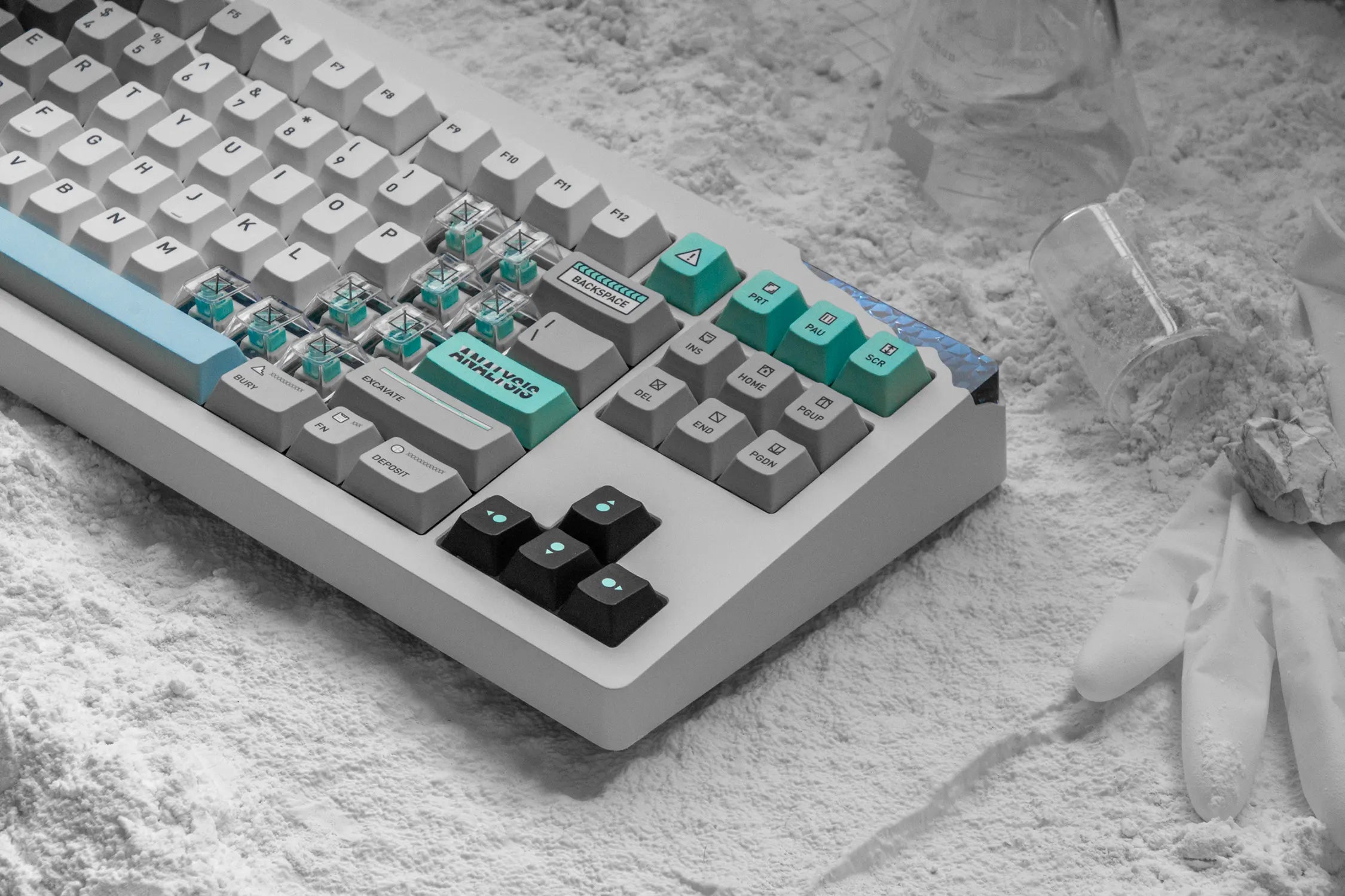 Future Archaeology White Cherry Profile Keycaps