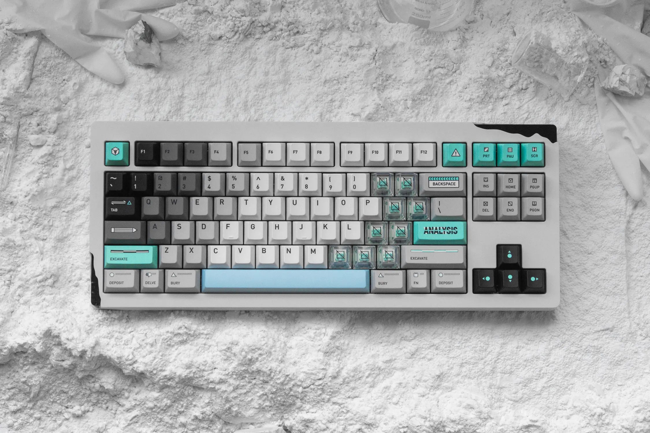 Future Archaeology White Cherry Profile Keycaps