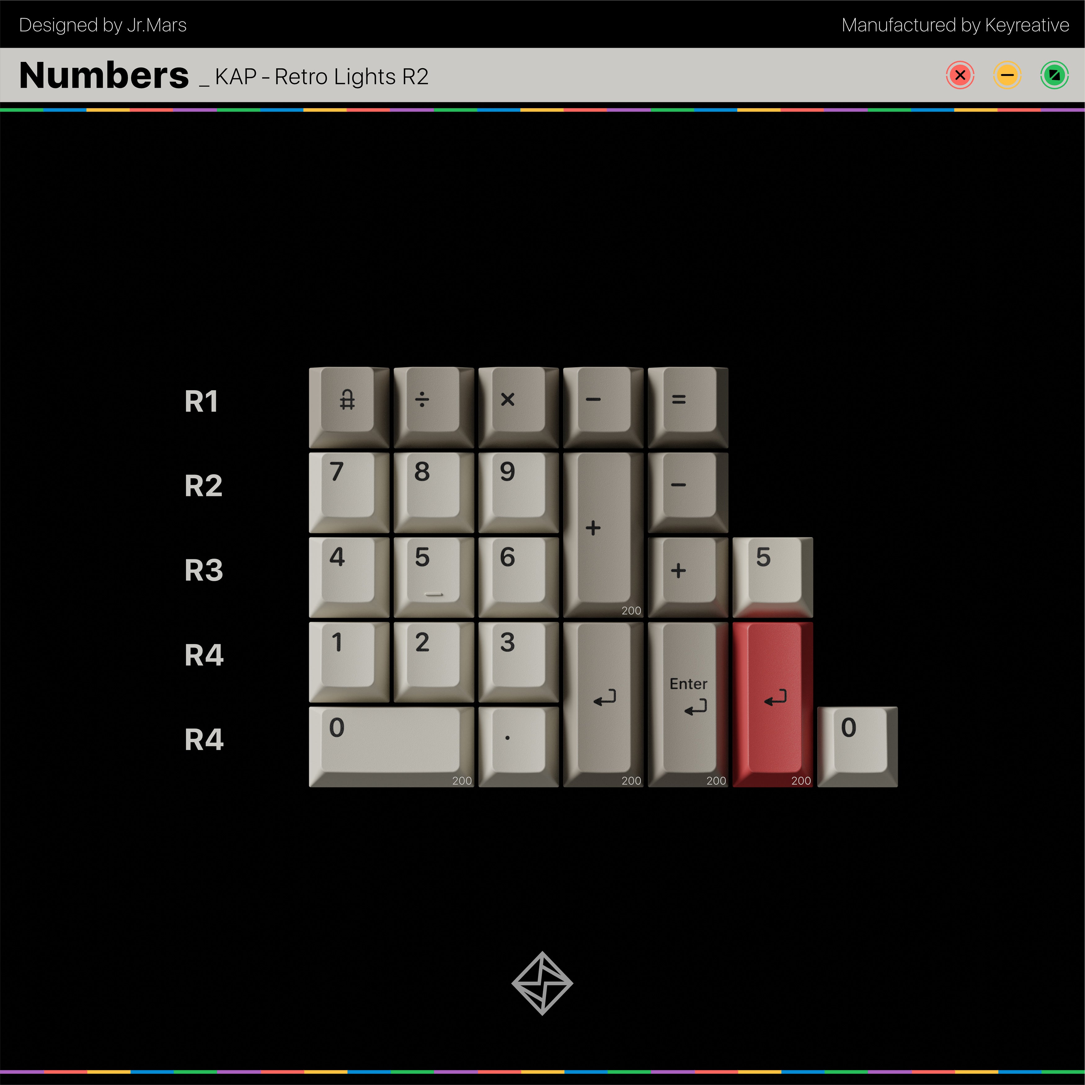 KAP_Retro Lights R2 Keycaps