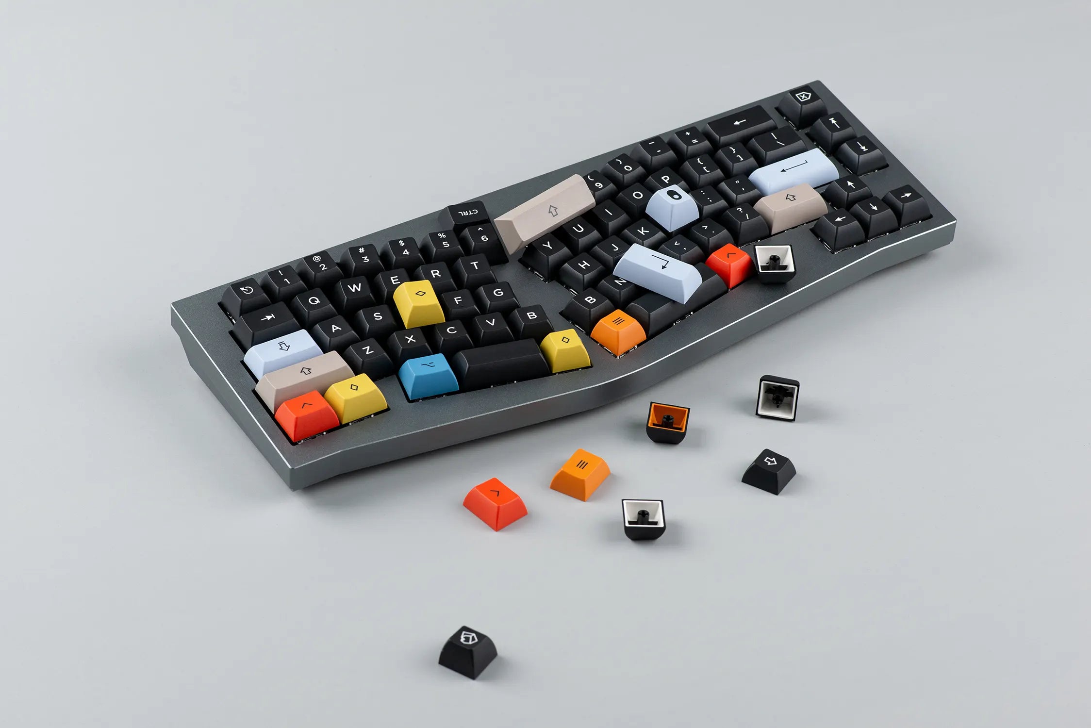 KAT White on Black + Extensions Thickened Double Shot PBT Keycaps