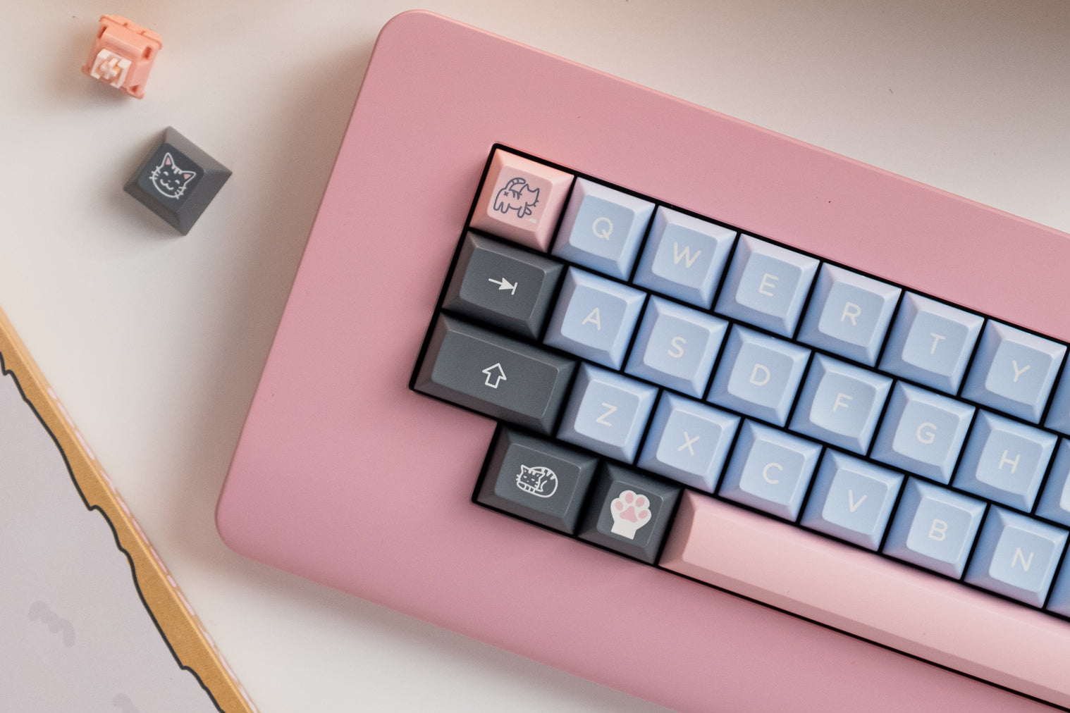 KAT Floofy Boi Thickened Double Shot PBT Keycaps