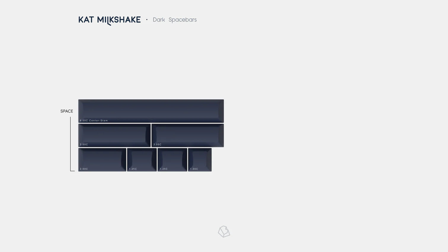 KAT Milkshake PBT Profile Keycaps-dark spacebars