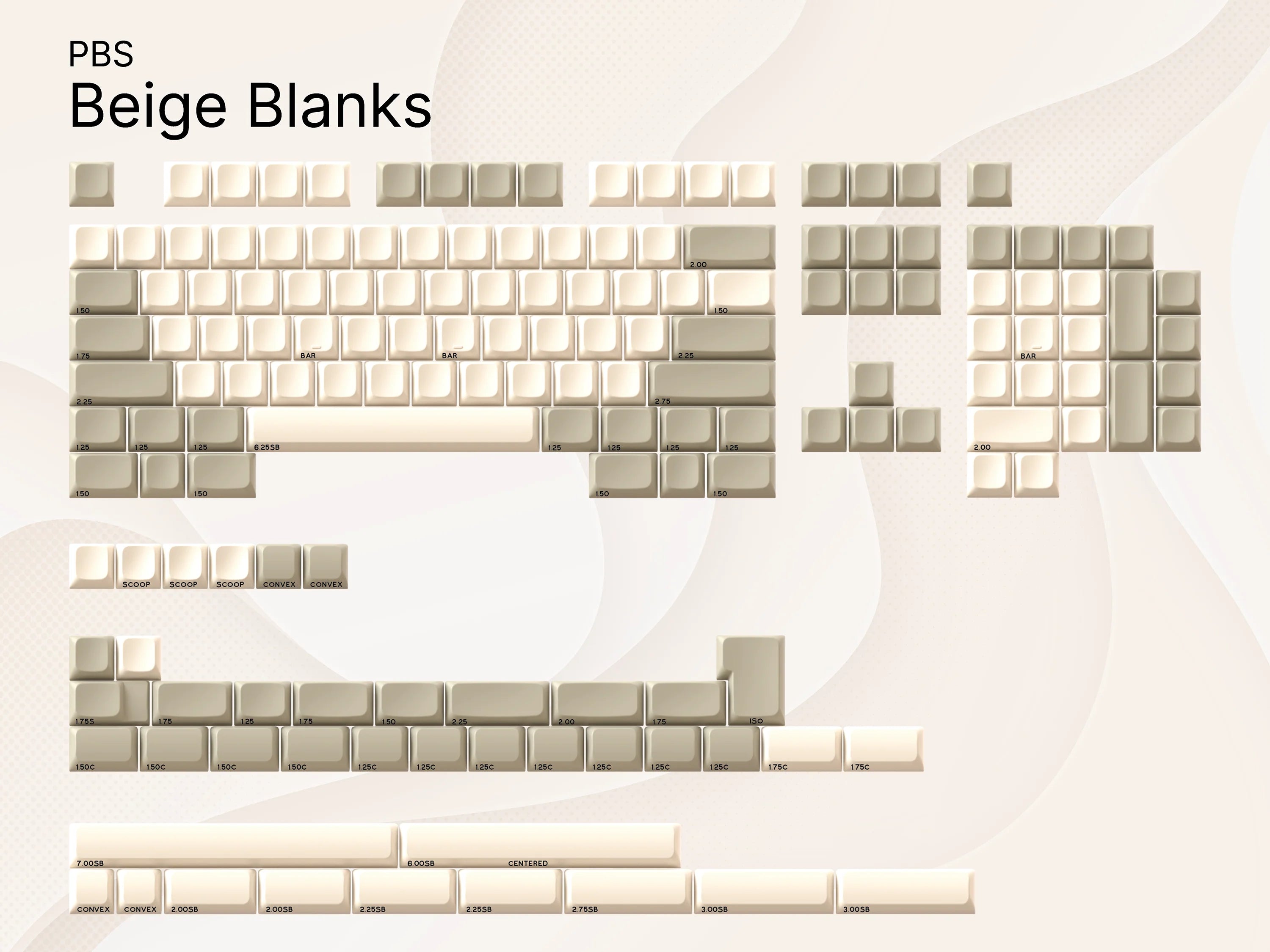 PBS Blank Keycaps