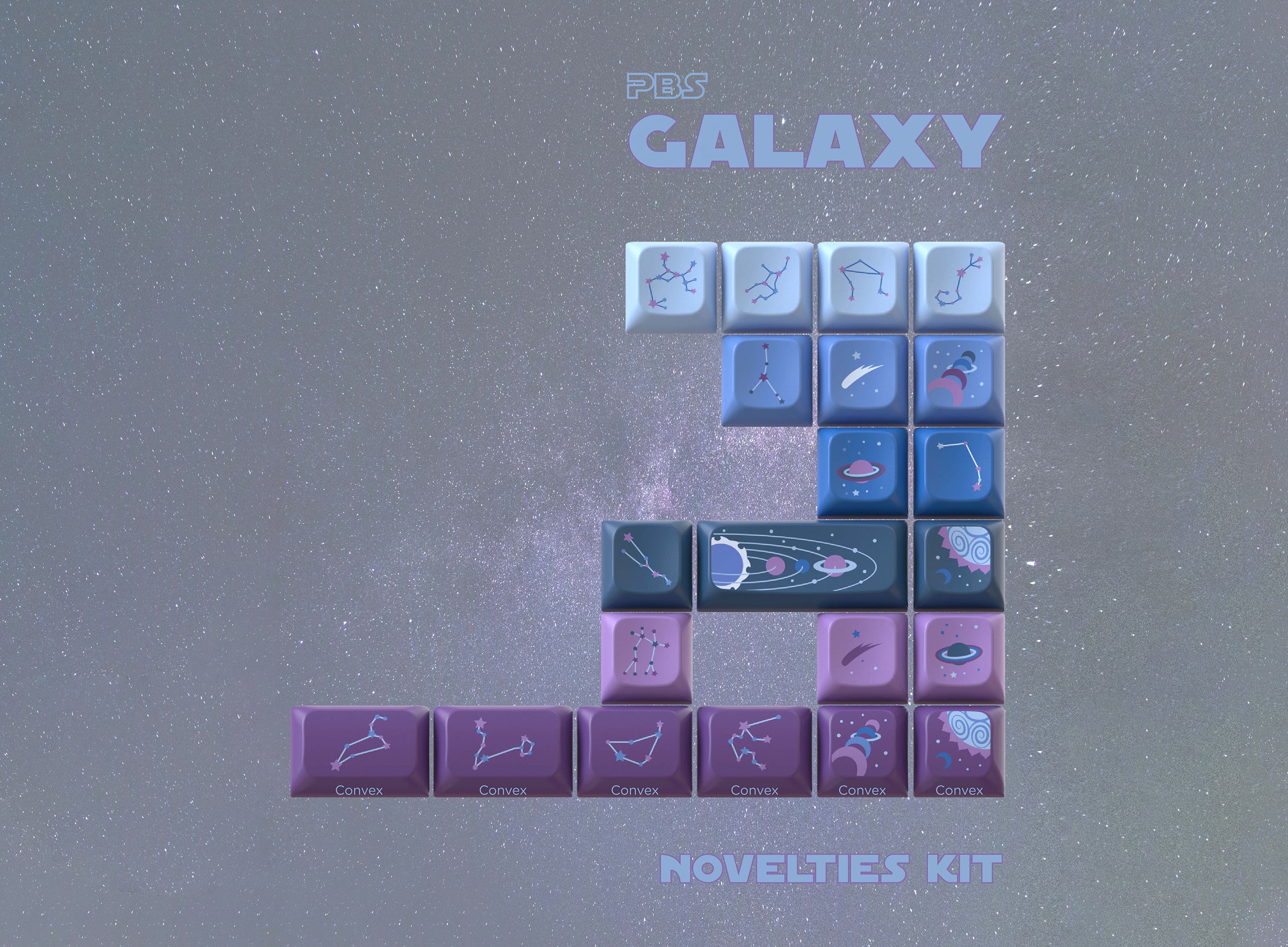 PBS Galaxy Keycaps