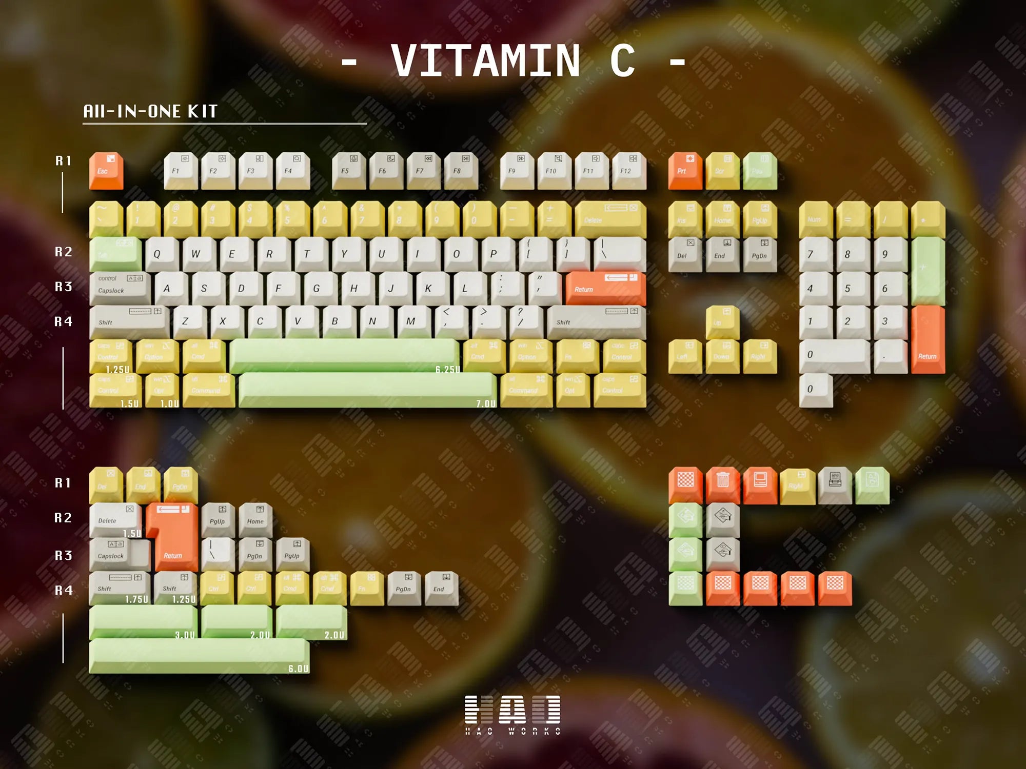 Vitamin_C ABS Cherry Profile Keycaps