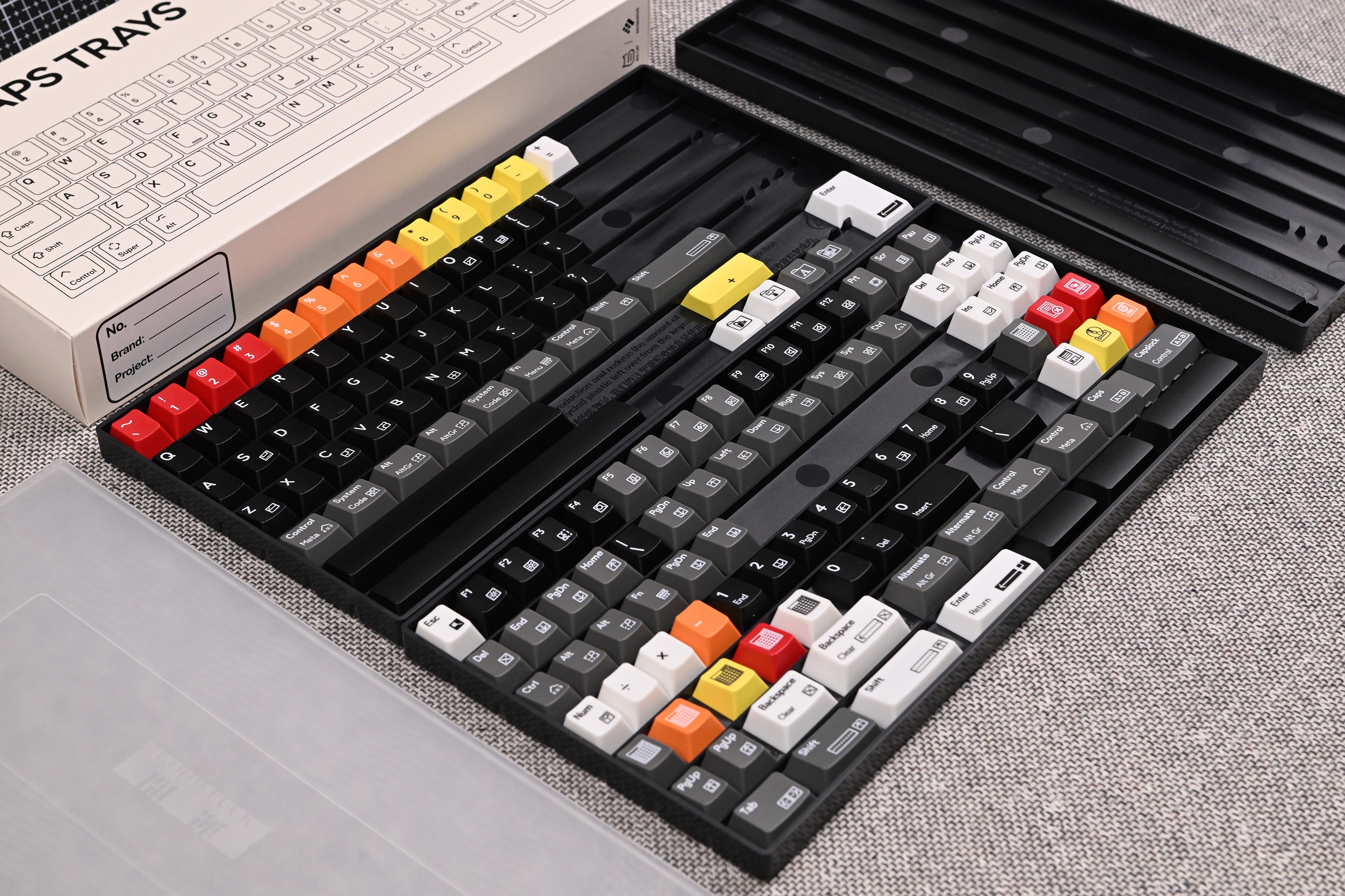 3 Layer Keycap Trays - Excluded Keycaps