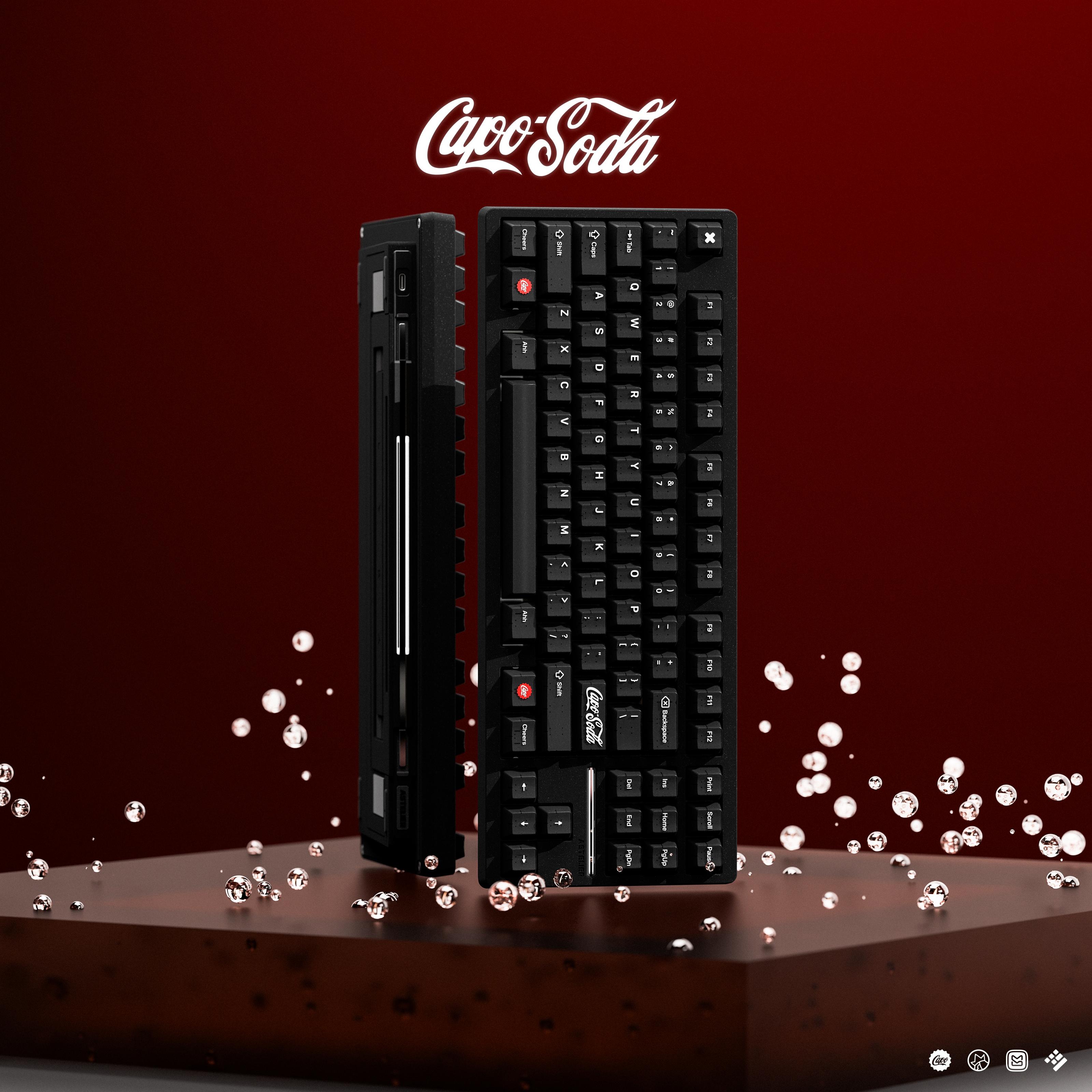Group-buy] KAP Capo Soda Doubleshot Cherry Profile Keycaps|Keyreative