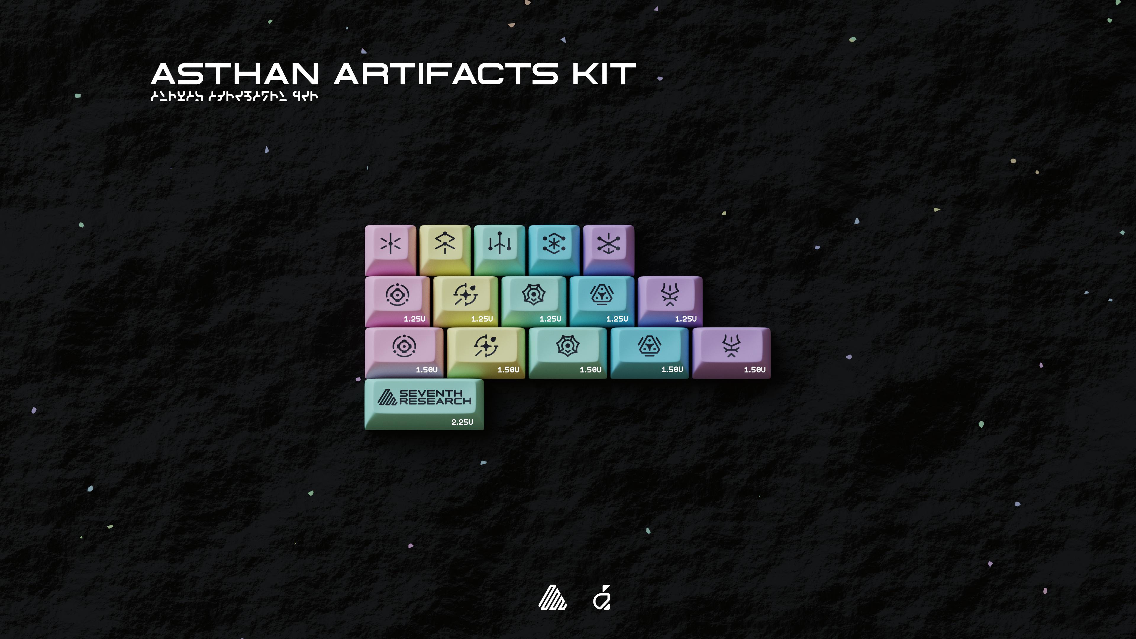 KAM ASTHA Thickened PBT Keycaps-Asthan Artifacts Kit