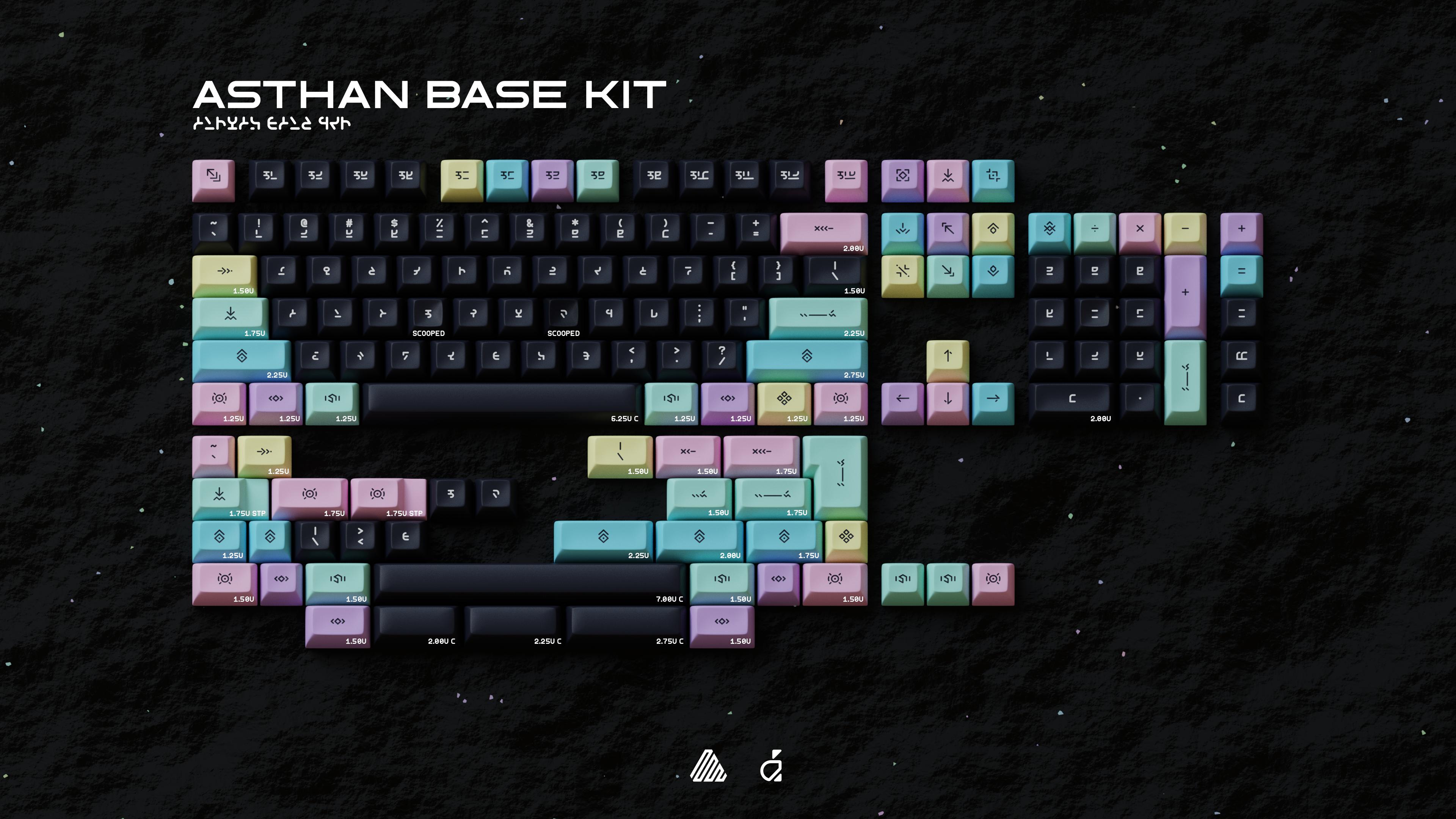 KAM ASTHA Thickened PBT Keycaps-Asthan Base