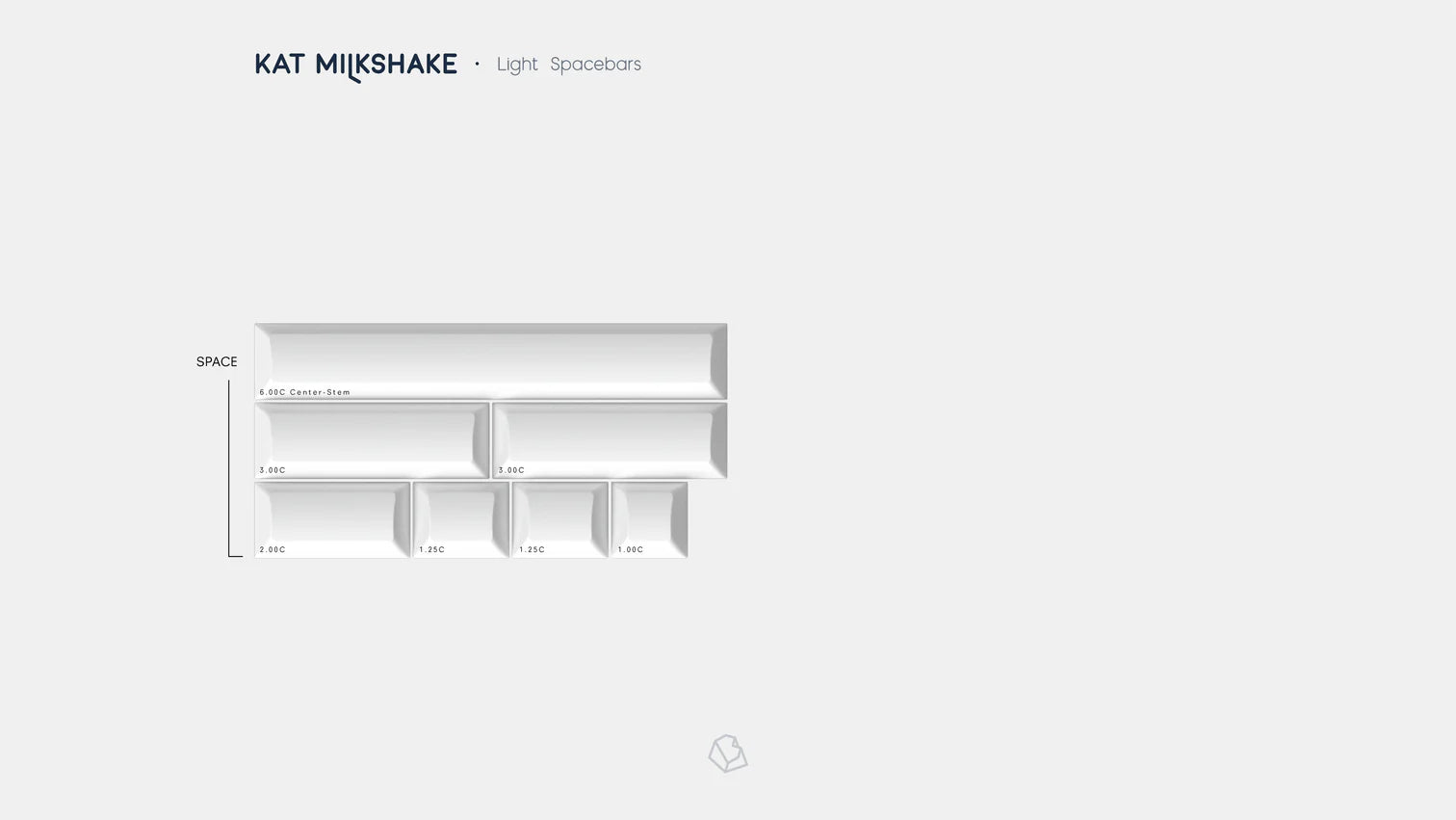 KAT Milkshake PBT Profile Keycaps-light spacebars