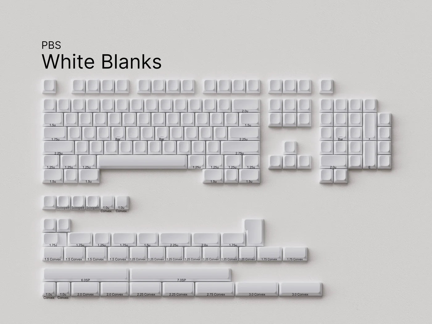 PBS Blank Keycaps