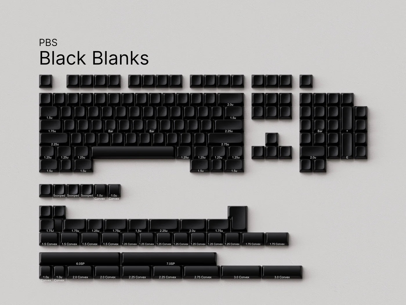 PBS Blank Keycaps