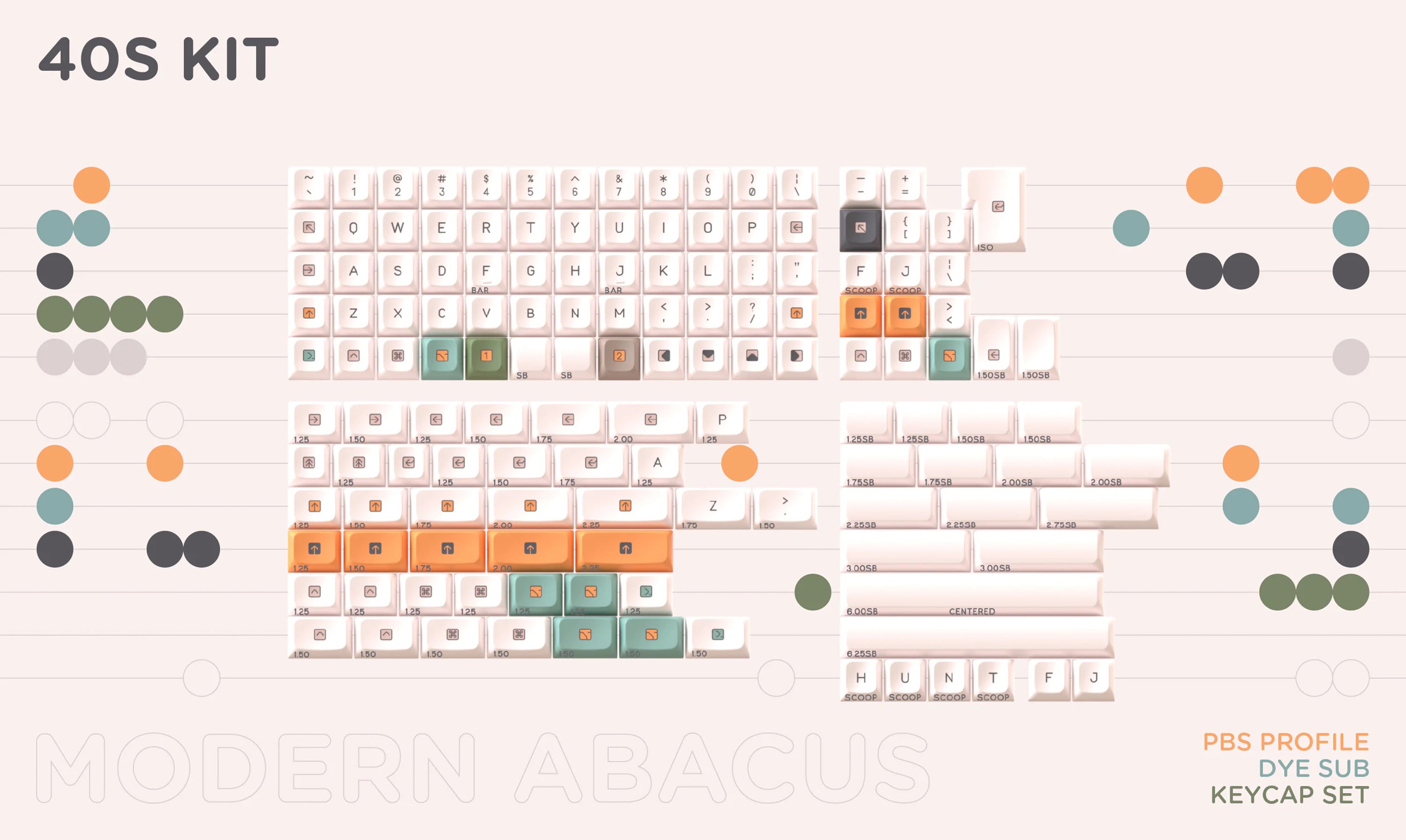 PBS Modern Abacus Keycaps
