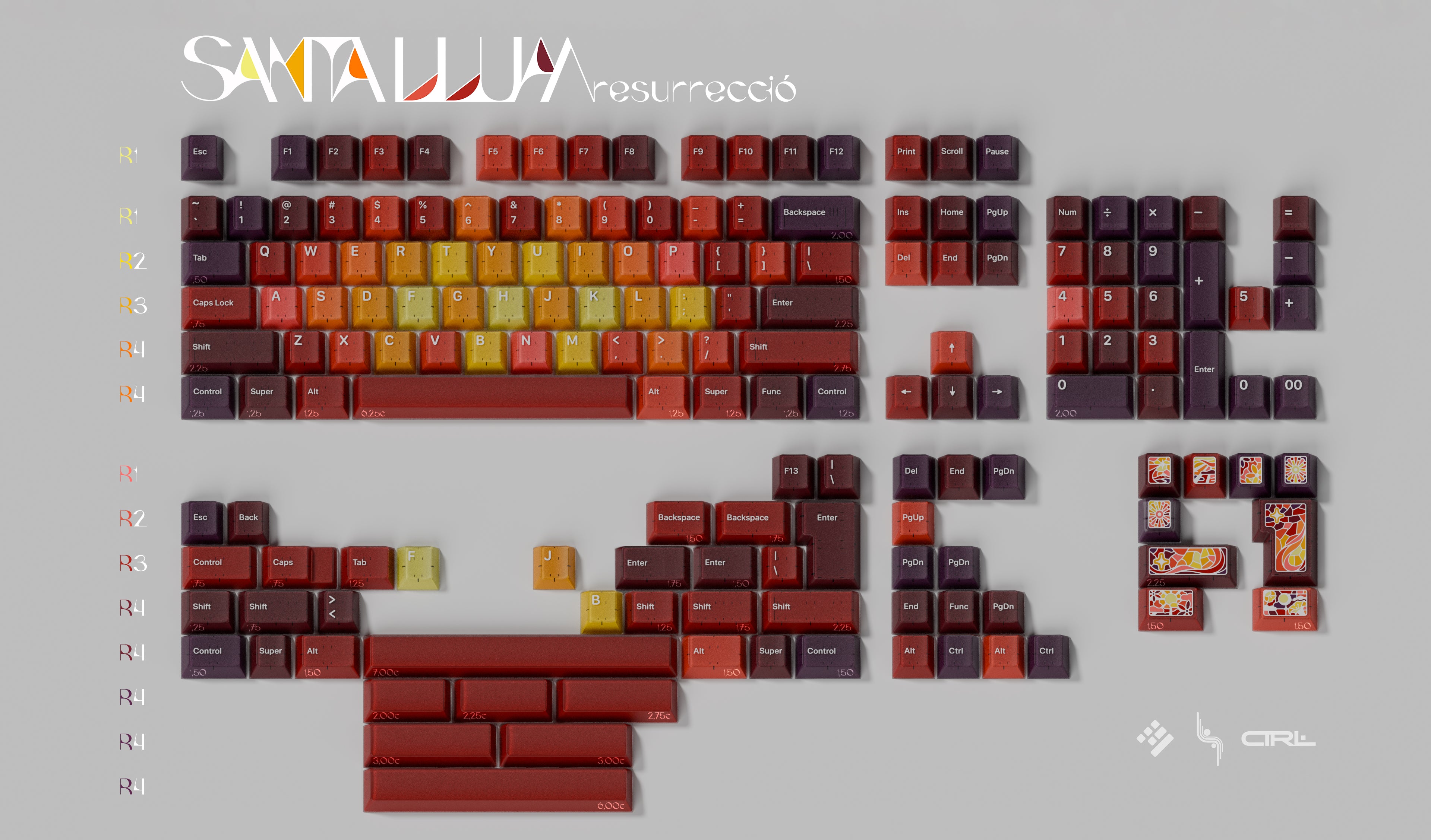 KAP Santa Llum Doubleshot Cherry Keycaps