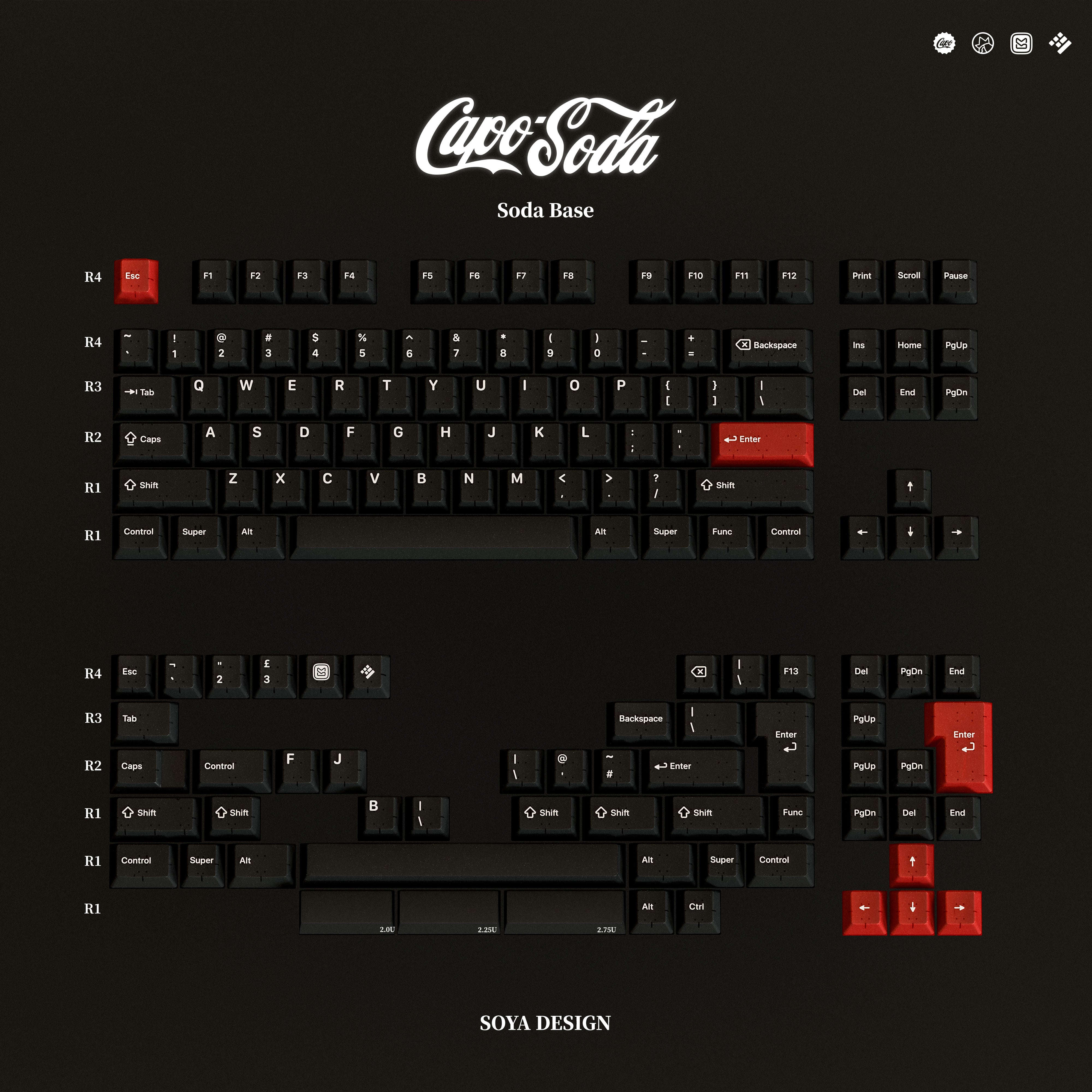 [Group-buy] KAP Capo Soda Doubleshot Cherry Profile Keycaps